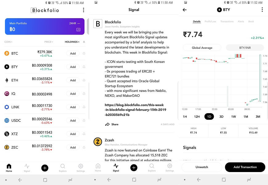 Blockfolio - Bitcoin And Cryptocurrency Tracker