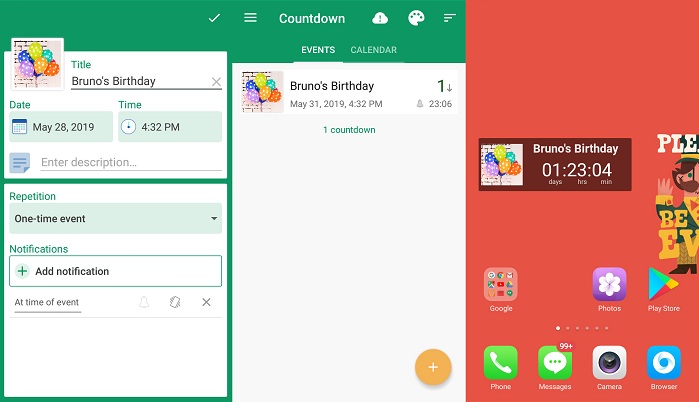 best day counter apps for Android -bCountdown Days App&Widget